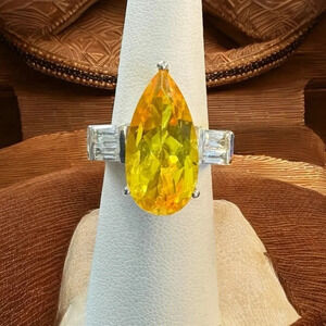 Bicolor Citrine & Topaz Sterling Silver Ring (6)